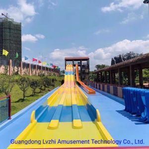 3-Lane Color Racing Slide 8m-High / Water Park (LZH-005)