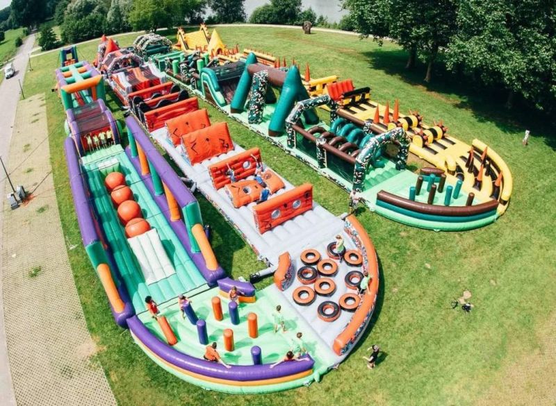 Army Inflatable Obstacle Course 5K Obstacle Course Sport Games for Children