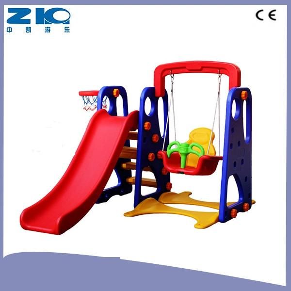 New Stype Indoor and Outdoor Playground Plastic Slide with Swing for Paly Set