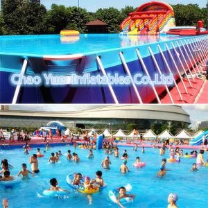 Giant Commercial Inflatable Water Park with Steel Frame Swimming Pool