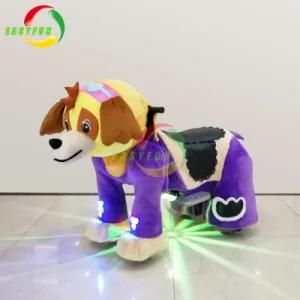 China Supplier Large Token Remote Control Plush 12V Electric Animal Scooters Ride on Toy for Mall