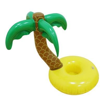 Summer Water Play Equipment Inflatable Swimming Pool Cup Drink Holder Palm Tree Pool Float