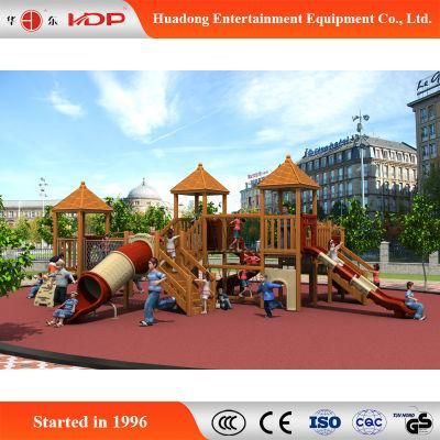 Attractivepreschool Outdoor Wooden Children Playground Slide (HD-MZ039)