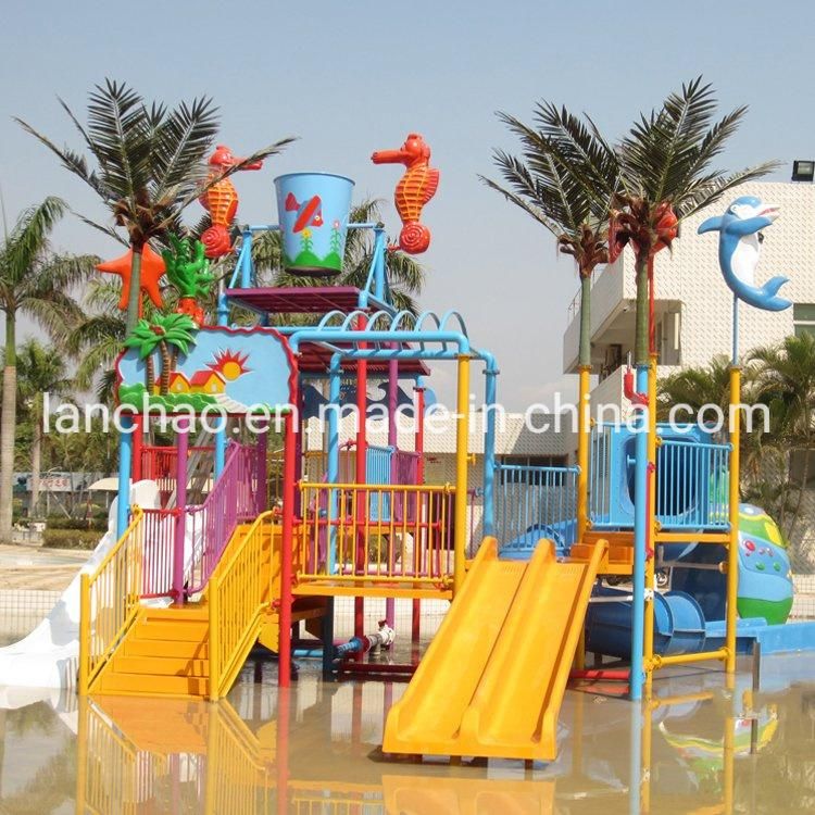 Outdoor Water Park Splash Playground with Kids Water Slide