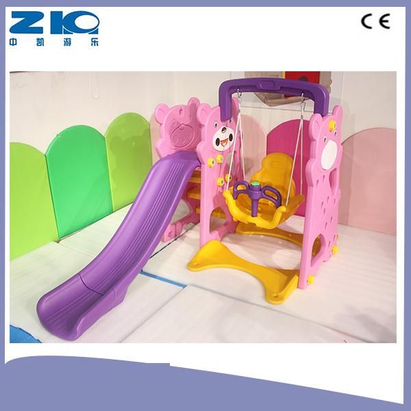 Indoor Kids Plastic Slide and Swing for Sale