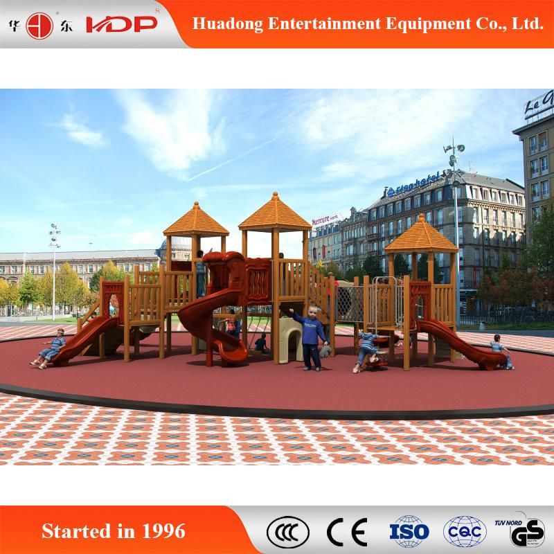 Attractivepreschool Outdoor Wooden Children Playground Slide (HD-MZ039)