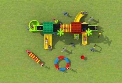 Amusement Park Kids Used Plastic Outdoor Playground Equipment Slide