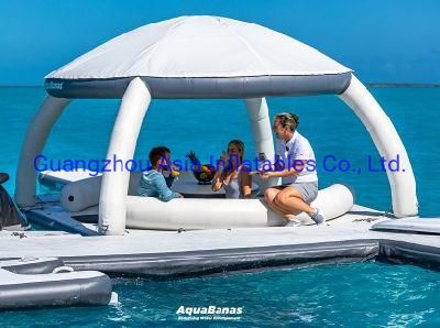 Aquabanas Inflatable Floating Platform Inflatable Aqua Banas Water Platform for Sunbathing