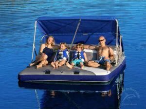 Cool Design Inflatable Island Foat Lounge with Canopy