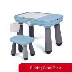 Children DIY Kindergarten Educational Plastic Toy Indoor Building Block Table