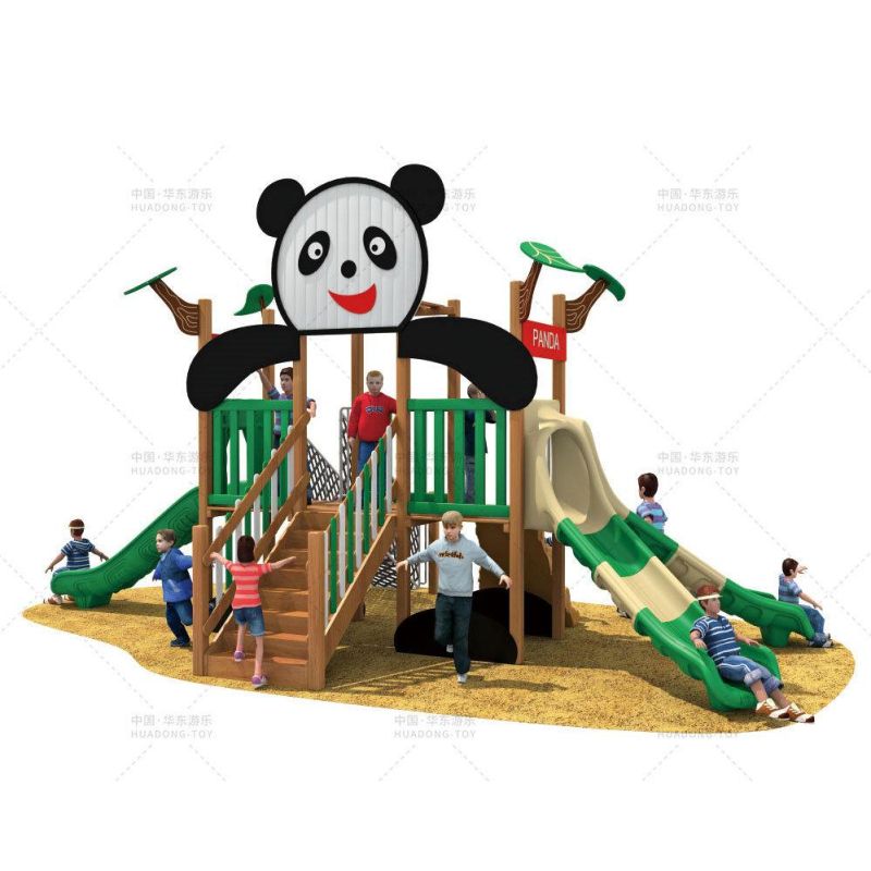 Manufacturer for Children Kids Outdoor Playground Big Slides Wooden Series