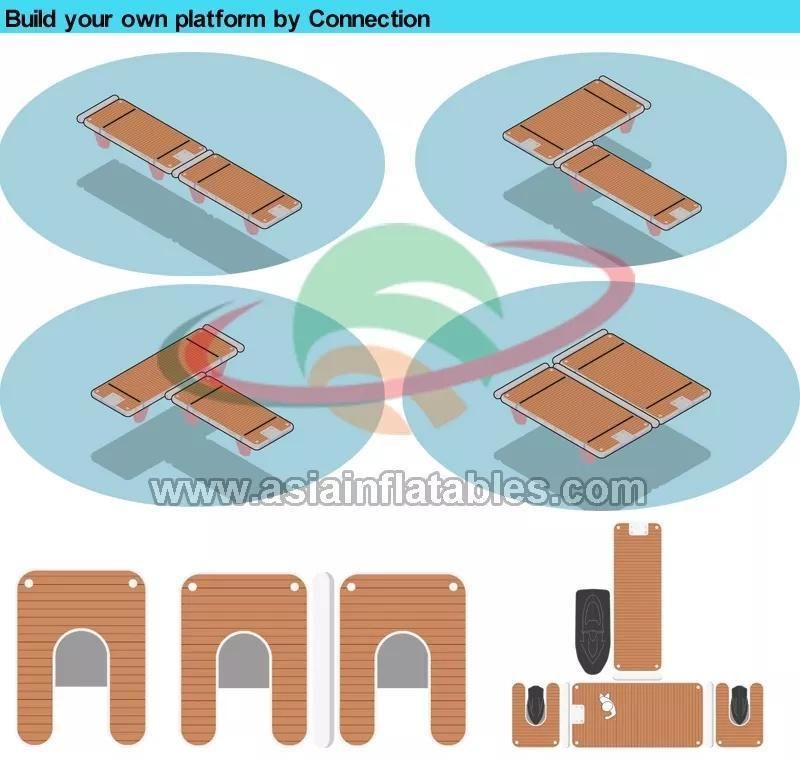 Drop Stitch Inflatable Jetski Boat Dock Y Pontoon Platform Inflatable Water Floating Dock