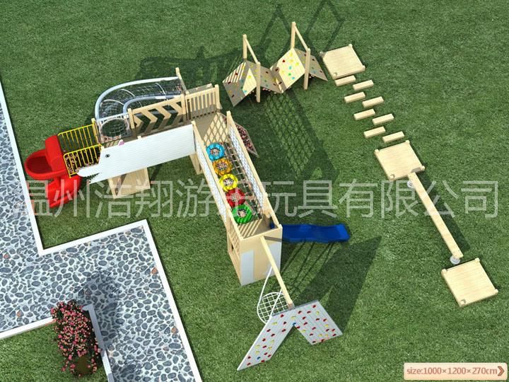 Backyard Outdoor Adventure Wooden Playground for Kids