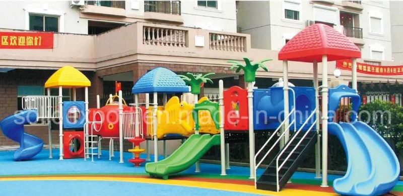 En1176 Certificated Environmental Material Community Kids Outdoor Plastic Playground Slide