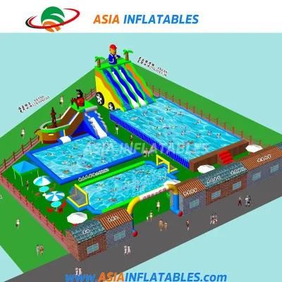 Removable Popular Giant Inflatable Water Pool N Slide for Kids and Adults