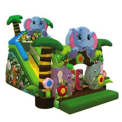 Commercial Amusement Park Inflatable Bouncy Castle with Slide
