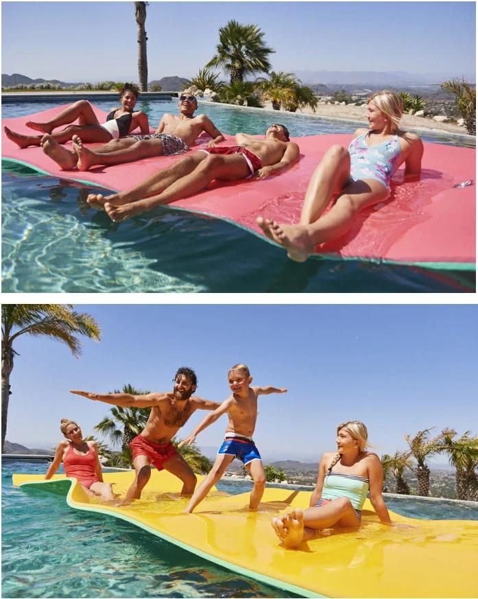 Large 18*6FT Water Floating Foam Mat for 6-8 Adults Play on Lake with Custom Logo