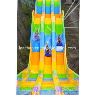 Attractive Water Theme Park Equipment Adult Rainbow Racing Slide