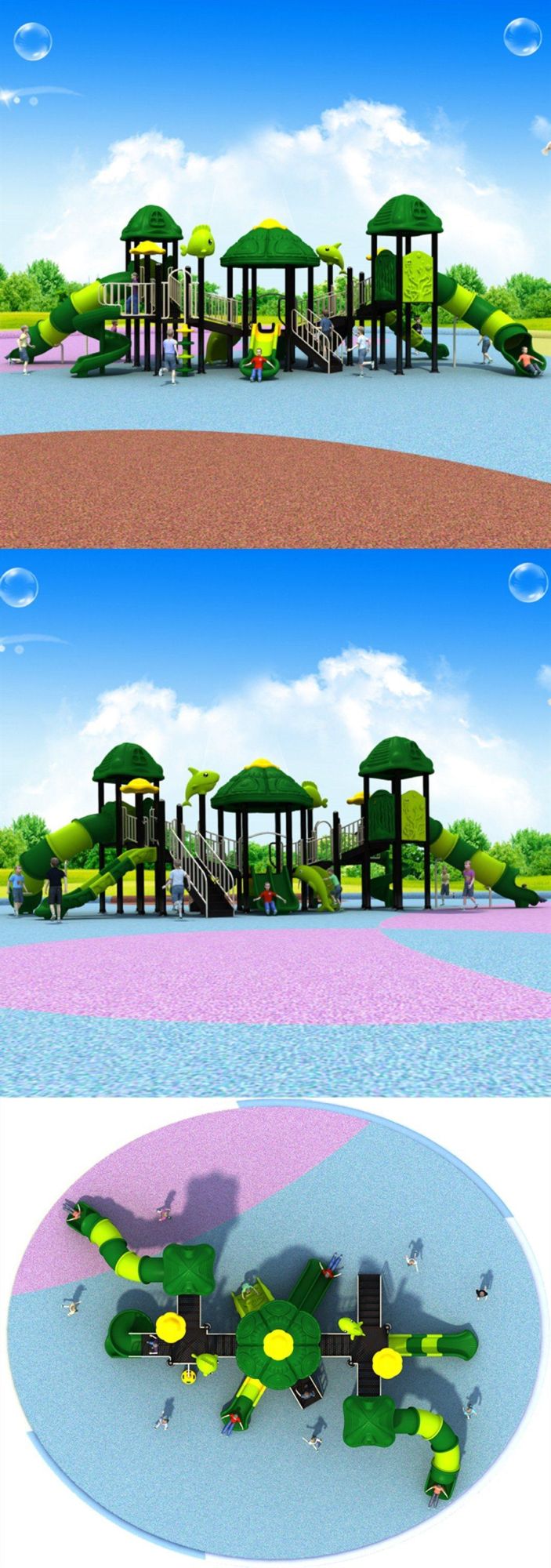 Fun Outdoor Playground Slides Kids School Amusement Park Equipment 486b