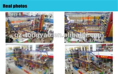 2016 Popular Attractive Kid′s High Rope Course Indoor Adventure Playground Equipment
