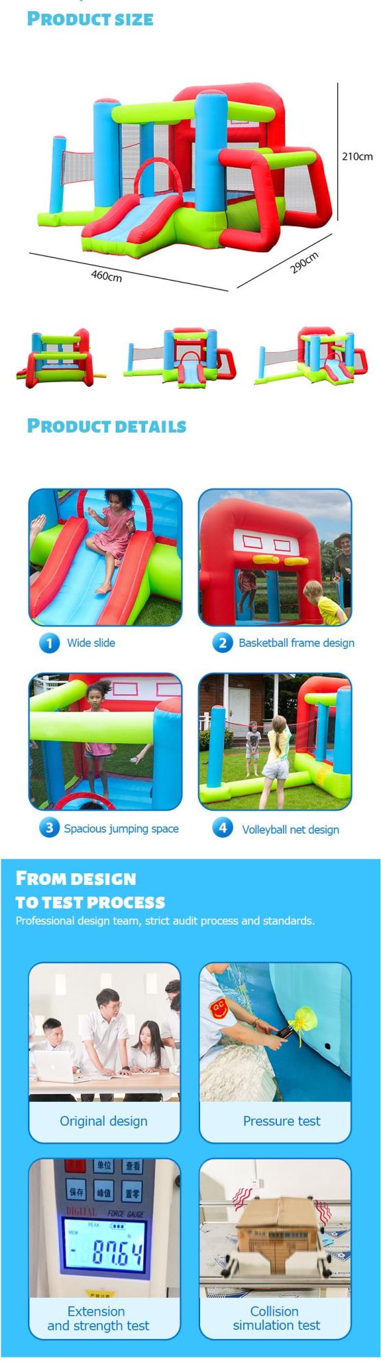 Factory Direct Inflatable Jump House Bouncy Castle in Stock