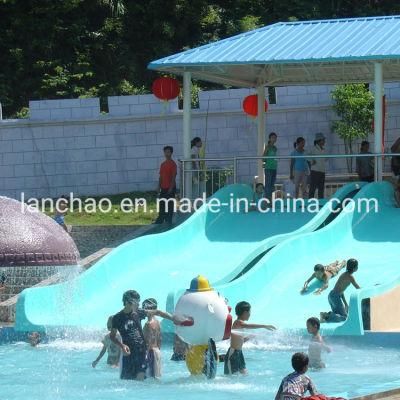 Wide Fiberglass Open Body Water Slide for Kids Amusement Park