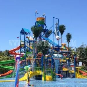 Customized Water Slide of Water House in Water Park Fiberglass Water Slide