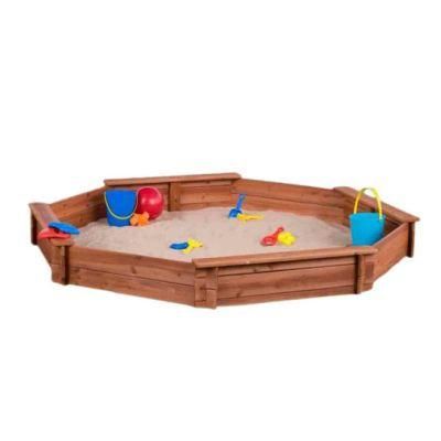 Easy DIY Assembly Eco-Friendly Wooden Sandbox with Seat Boards