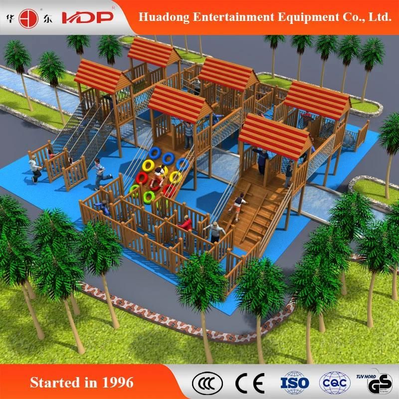 Outdoor Forest Series Park Playground Wooden Climbing Equipment (HD-MZ069)
