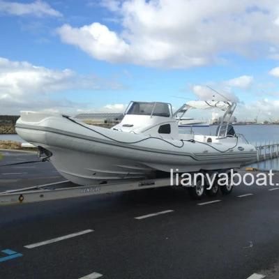 China Liya 27ft Fiberglass Rib Boat Sale in Australia