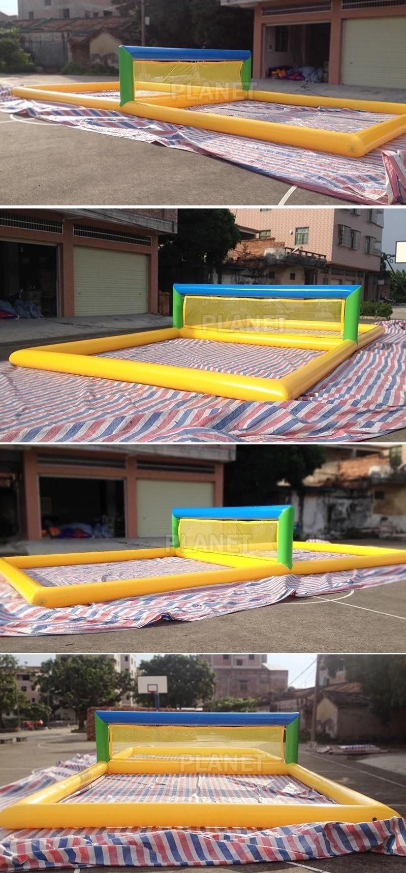 Water Play Equipment Inflatable Beach Volleyball Court Inflatable Water Volleyball Field