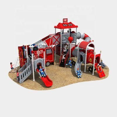 Customized Big Fire Control Series Playground Kids Outdoor Playground Plastic Slide Equipment