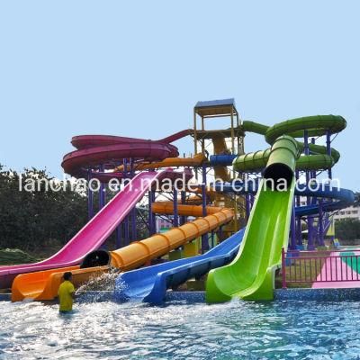 Customized Fiberglass Spiral Water Slide for Amusement Park