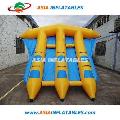 PVC Tarpaulin Inflatable Flying Fish Tube Towable / Inflatable Water Games Flyfish Banana Boat for Sea