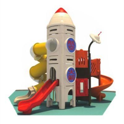 Outdoor Children&prime;s Amusement Park Plastic Slide Playground Equipment Rocket