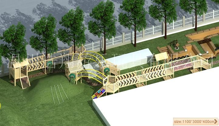 Backyard Outdoor Adventure Wooden Playground for Children