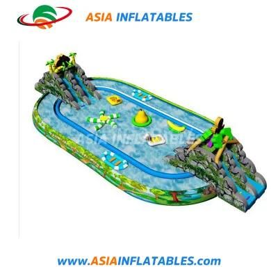 Inflatable Land Water Park with Pool Inflatable Amusement Park