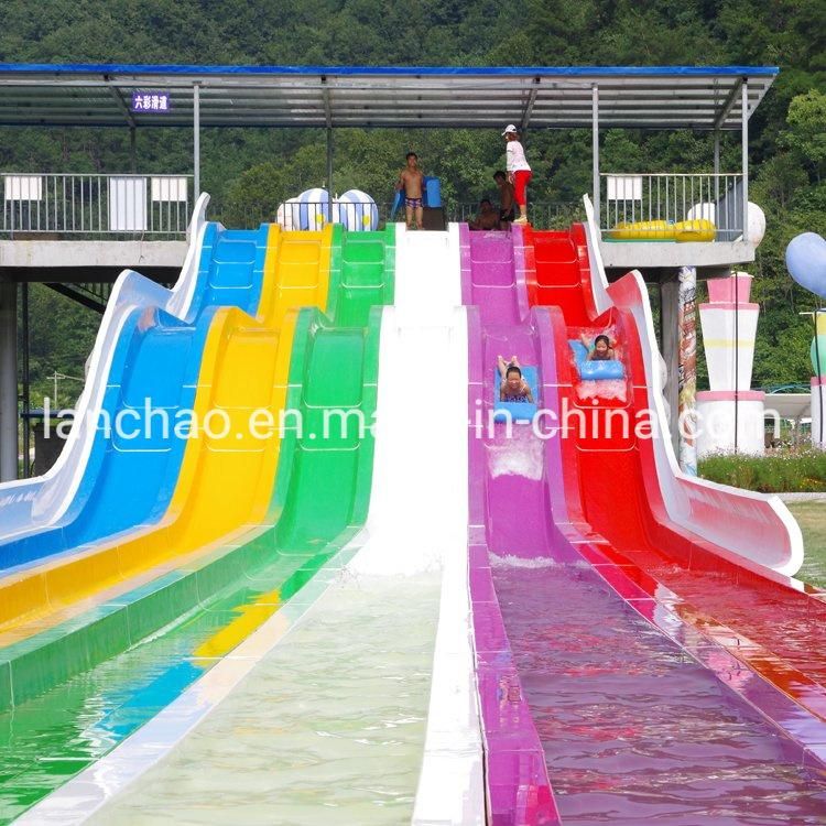 Multicolored FRP Water Slides for Pool Water Amusement Park