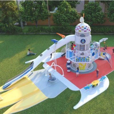 Outdoor Park Kids Playground Equipment Space Series Climbing Slide Yq43