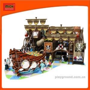 Pirate Ship Small Indoor Playground with Tube Slide