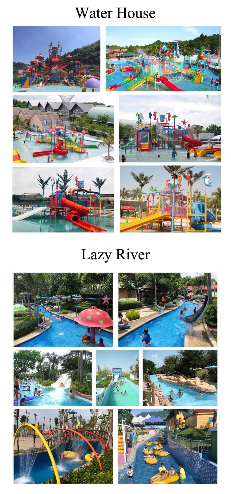Combination of Fiberglass Water Park Slide for Kids Playground
