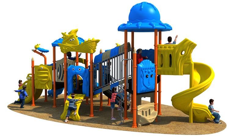 Plastic Slide Type Happy Castle Preschool Kids Outdoor Playground