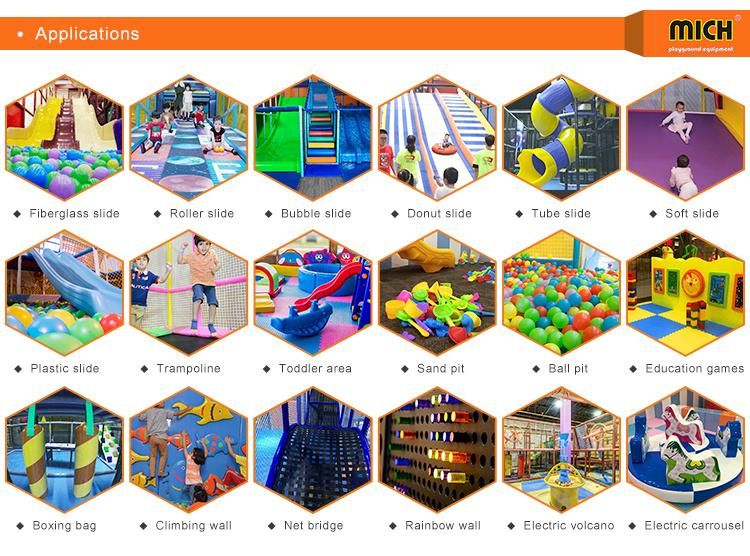 Mich Macaron Color Large Commercial En1176 Certificated Good Quality Safety Kids Indoor Soft Playground