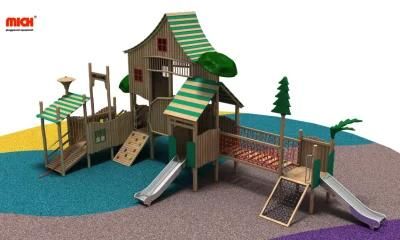 Mich Custom Children Outdoor Wooden Playhouse with Roof