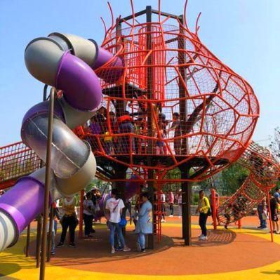 Park Outdoor Climbing Net Slide Community Children Playground Equipment