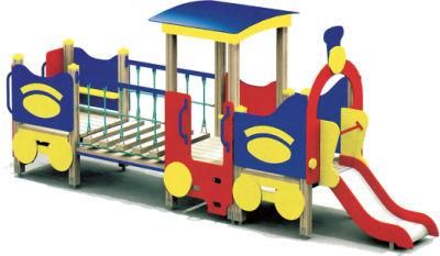 Kindergarten Small PE Material Slide in Train Modeling for Sale
