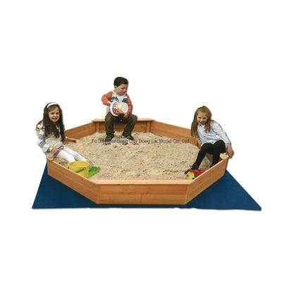 Factory Price Wooden Polygon Sandbox Wooden Sandpit for Kid for Sale