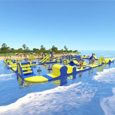 35X40m Commercial Inflatable Aqua Amusement Park Floating Water Toys