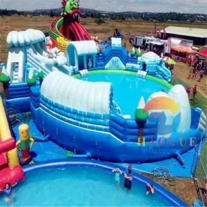 Snow World Theme Inflatable Water Park Playground with Swimming Pool
