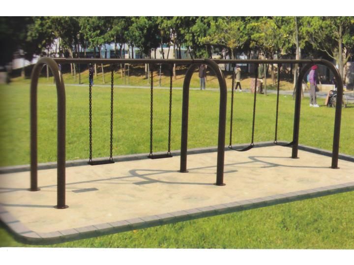 Outdoor Metal Swing with Climbing Wall